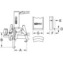 Universal-Abzieher 3-armig, 15 t - KS Tools 640.0315