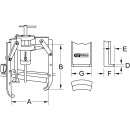 Universal-Abzieher 3-armig, 50 t - KS Tools 640.2450