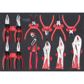 SCS Zangen-Satz, 12-tlg in 1/1 Systemeinlage - KS Tools 711.1012