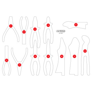 Leere Schaumstoffeinlage zu 811.0012 - KS Tools 811.0012-97