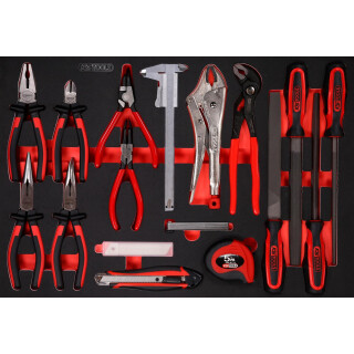 Zangen- / und Feilen-Satz in Schaumstoffeinlage, 28-tlg - KS Tools 811.0019