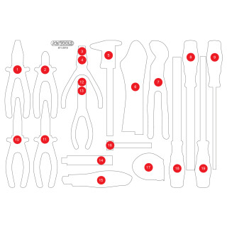 Leere Schaumstoffeinlage zu 811.0019 - KS Tools 811.0019-97