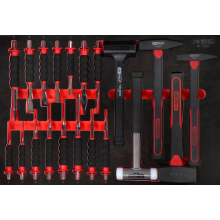 Hammer- / und Meißel-Satz in Schaumstoffeinlage, 20-tlg - KS Tools 811.0020