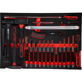 Hammer- / und Meißel-Satz in Schaumstoffeinlage, 22-tlg - KS Tools 811.0022