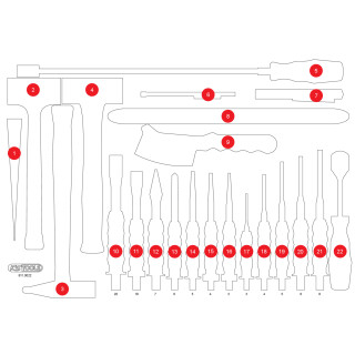 Leere Schaumstoffeinlage zu 811.0022 - KS Tools 811.0022-97