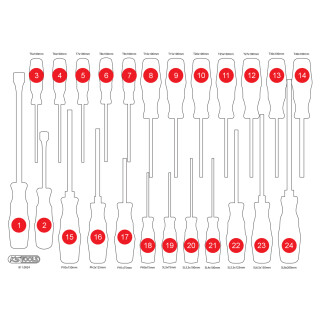 Leere Schaumstoffeinlage zu 811.0024 - KS Tools 811.0024-97