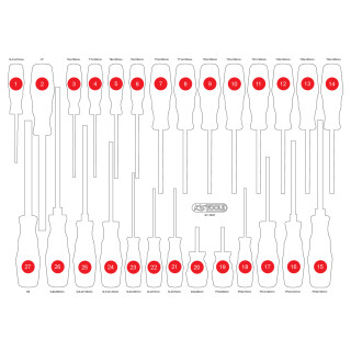 Leere Schaumstoffeinlage zu 811.0027 - KS Tools 811.0027-97