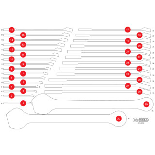 Leere Schaumstoffeinlage zu 811.0030 - KS Tools 811.0030-97