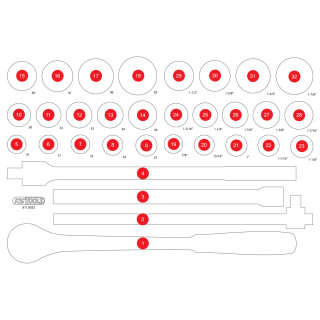 Leere Schaumstoffeinlage zu 811.0032 - KS Tools 811.0032-97