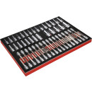 1/2" Steckschlüssel- / und Bit-Stecknuss-Satz in Schaumstoffeinlage, 63-tlg - KS Tools 811.0063