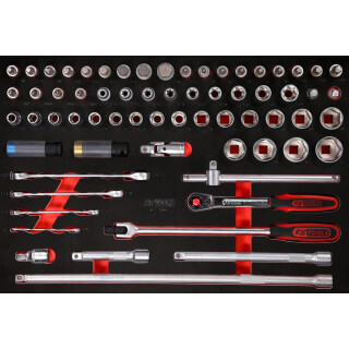 1/2" Steckschlüssel-Satz in Schaumstoffeinlage, 66-tlg - KS Tools 811.0066