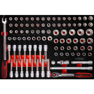 1/2" Steckschlüssel-Satz in Schaumstoffeinlage, 95-tlg - KS Tools 811.0095