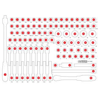 Leere Schaumstoffeinlage zu 811.0095 - KS Tools 811.0095-97