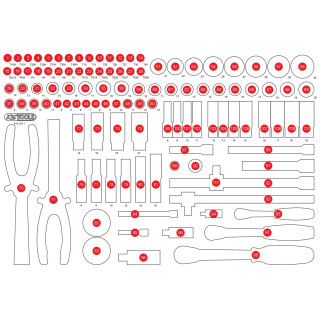 Leere Schaumstoffeinlage zu 811.0111 - KS Tools 811.0111-97