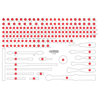 Leere Schaumstoffeinlage zu 811.0169 - KS Tools 811.0169-97
