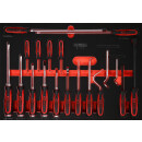 Schraubendreher- / und Haken-Satz in Schaumstoffeinlage, 19-tlg - KS Tools 811.1019