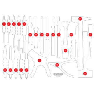 Leere Schaumstoffeinlage zu 811.1023 - KS Tools 811.1023-97