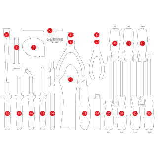 Leere Schaumstoffeinlage zu 811.1032 - KS Tools 811.1032-97