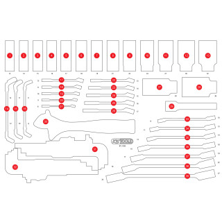 Leere Schaumstoffeinlage zu 811.1055 - KS Tools 811.1055-97