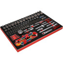 1/4" + 1/2" Steckschlüssel-Satz in...