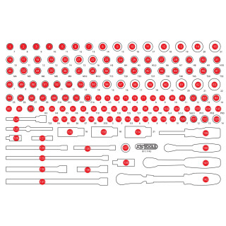 Leere Schaumstoffeinlage zu 811.1142 - KS Tools 811.1142-97