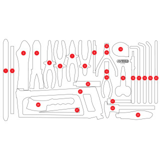 Leere Schaumstoffeinlage zu 813.0036 - KS Tools 813.0036-97