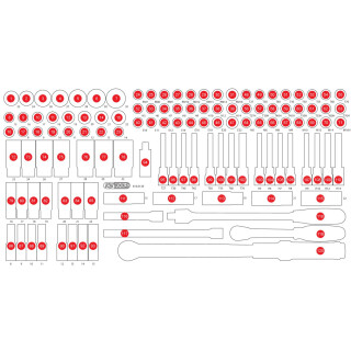 Leere Schaumstoffeinlage zu 813.0120 - KS Tools 813.0120-97