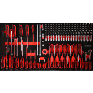 1/4" Steckschlüssel- / und Schraubendreher-Satz in Schaumstoffeinlage, 146-tlg - KS Tools 813.0146