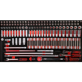 3/8" Steckschlüssel-Satz in Schaumstoffeinlage, 165-tlg - KS Tools 813.0165