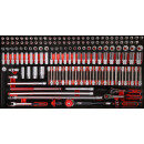 3/8" Steckschlüssel-Satz in Schaumstoffeinlage, 165-tlg - KS Tools 813.0165