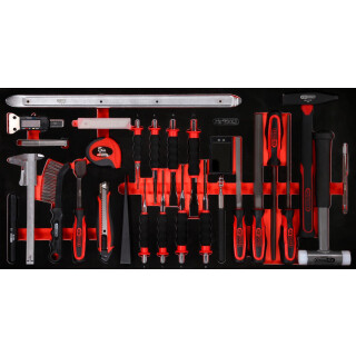 Hammer- / Meißel- / und Messwerkzeug-Satz in Schaumstoffeinlage, 36-tlg - KS Tools 813.1036