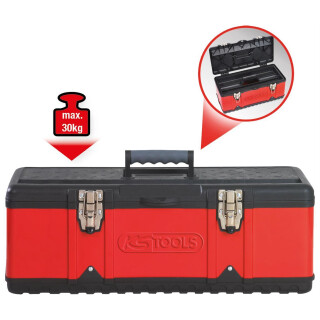 Kunststoff-Stahlblech-Werkzeugkiste, 582x298x255mm - KS Tools 850.0345