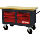 Fahrbare Werkbank mit 6 Schubladen - KS Tools 865.0011