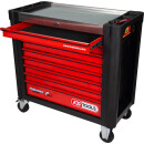 PERFORMANCEplus P25 SCHWARZ/ROT Werkstattwagen mit 8 Schubladen - KS Tools 873.3008