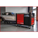 PERFORMANCEplus P35 SCHWARZ/ROT Werkstattwagen mit 12 Schubladen - KS Tools 873.5008