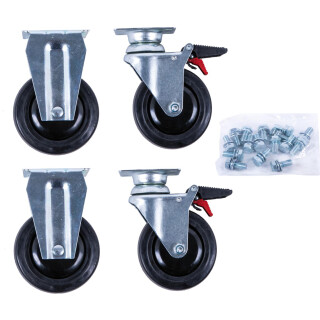Rollen-Satz zu PERFORMANCEplus Werkstattwagen inkl. Schrauben - KS Tools 873.5008-R014P