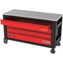 PERFORMANCEplus P40 SCHWARZ/ROT Werkstattwagen mit 4 Schubladen - KS Tools 873.6008