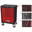 ECOline SCHWARZ/ROT Werkstattwagen mit 7 Schubladen und...