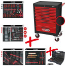 ECOline SCHWARZ/ROT Werkstattwagen mit 7 Schubladen und...