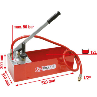 Druck-Prüfpumpe, 12 Liter - KS Tools 902.1004