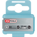 1/4" EDELSTAHL Bit, 25mm, PZ2, 5er Pack - KS Tools...
