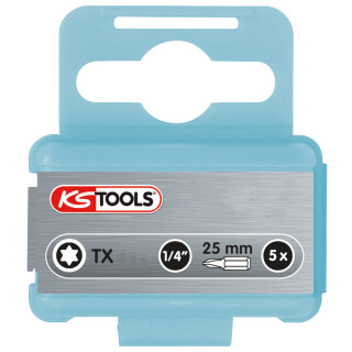 1/4" EDELSTAHL Bit Torx, 25mm, T15, 5er Pack - KS Tools 910.2315