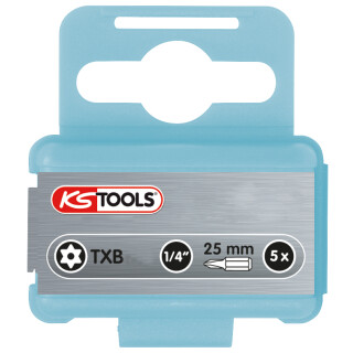 1/4" EDELSTAHL Bit, 25mm, TB10, 5er Pack - KS Tools 910.2342