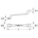 Torx-E-Doppel-Ringschlüssel, gekröpft, E14xE18 - KS Tools 911.0364