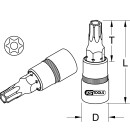 1/2" Bit-Stecknuss Torx mit Stirnlochbohrung, TB40 -...