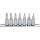 1/4" Bit-Stecknuss-Satz, 7-tlg, TB10-TB40 mit Stirnlochbohrung - KS Tools 911.1460