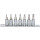 1/4" Bit-Stecknuss-Satz, 7-tlg, TB10-TB40 mit Stirnlochbohrung - KS Tools 911.1460