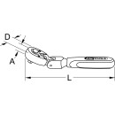 1/4" Gelenk-Umschaltknarre, 45 Zahn - KS Tools 911.1495