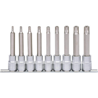 1/2" RIBE-Bit-Stecknuss-Satz, lang, 9-tlg - KS Tools 911.1630