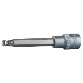 1/2" Bit-Stecknuss Innensechskant mit Kugelkopf, lang, 6mm - KS Tools 911.1656